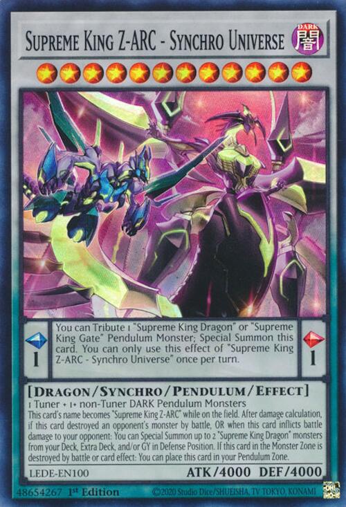 Supreme King Z-ARC - Synchro Universe [LEDE-EN100] Super Rare