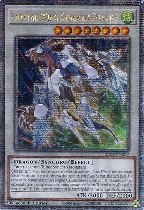 Crystal Wing Synchro Dragon (Platinum Secret Rare) [RA02-EN029] Platinum Secret Rare