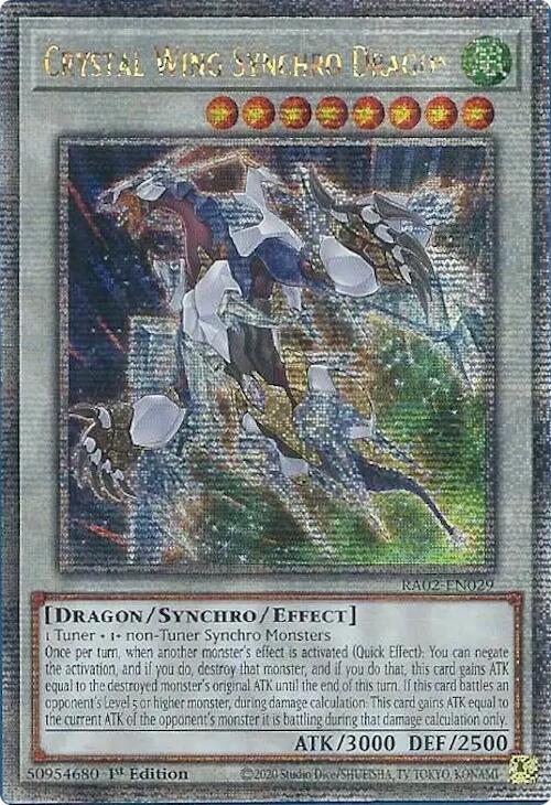 Crystal Wing Synchro Dragon (Quarter Century Secret Rare) [RA02-EN029] Quarter Century Secret Rare