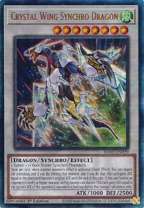 Crystal Wing Synchro Dragon (PUR) [RA02-EN029] Prismatic Ultimate Rare