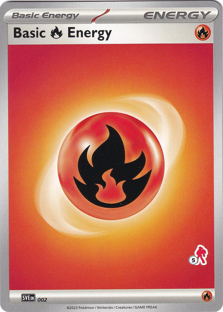 Basic Fire Energy (002) (Armarouge Stamp #5) [Battle Academy 2024]