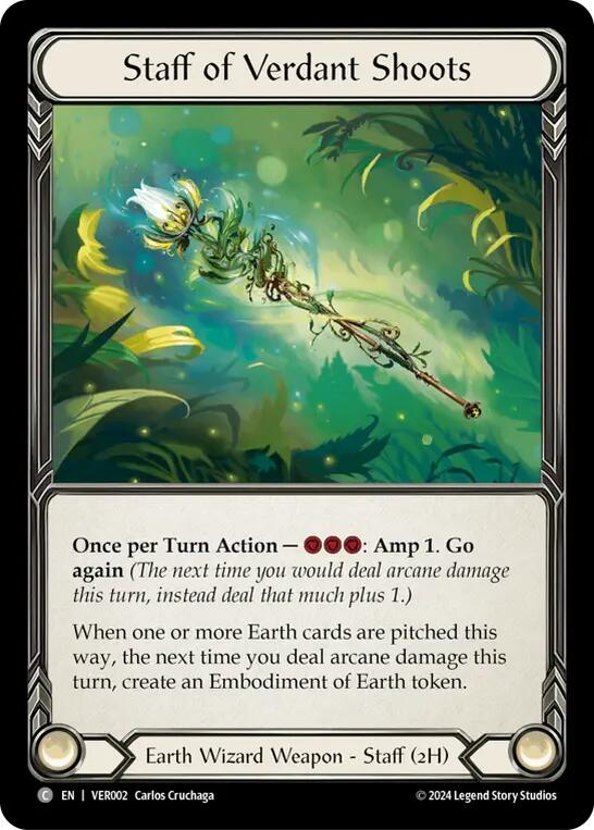 Staff of Verdant Shoots [VER002] (Rosetta Verdance Blitz Deck)