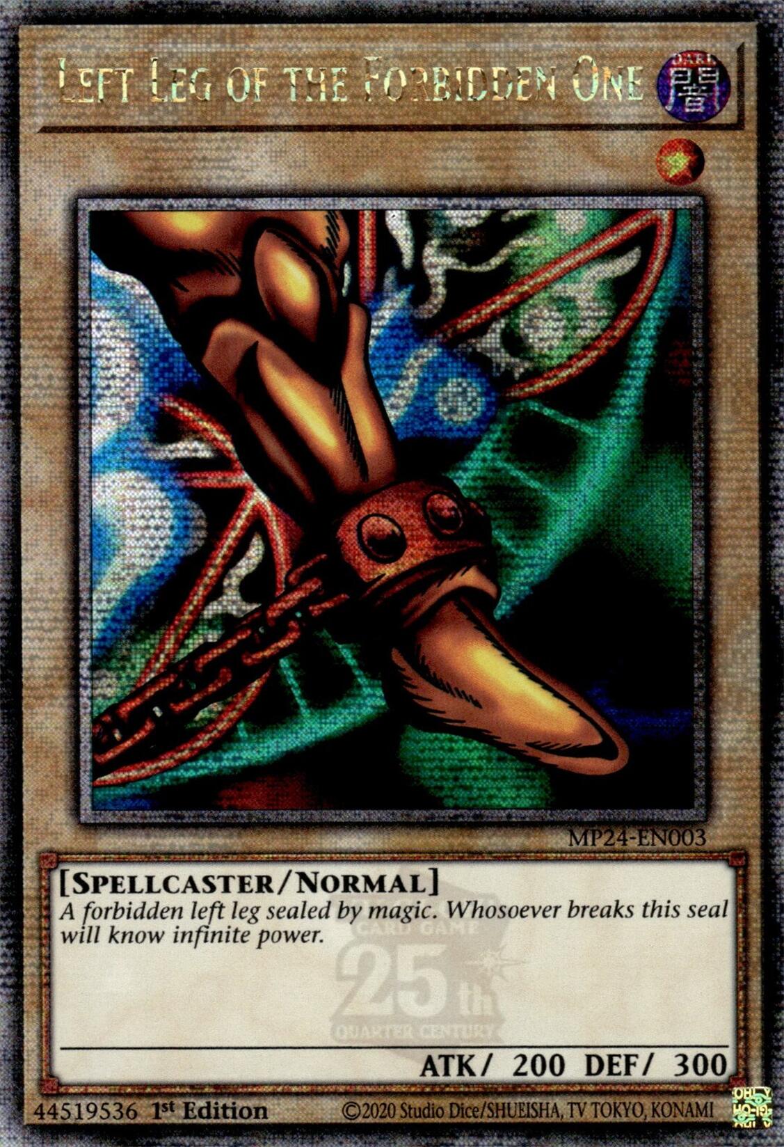 Left Leg of the Forbidden One [MP24-EN003] Quarter Century Secret Rare