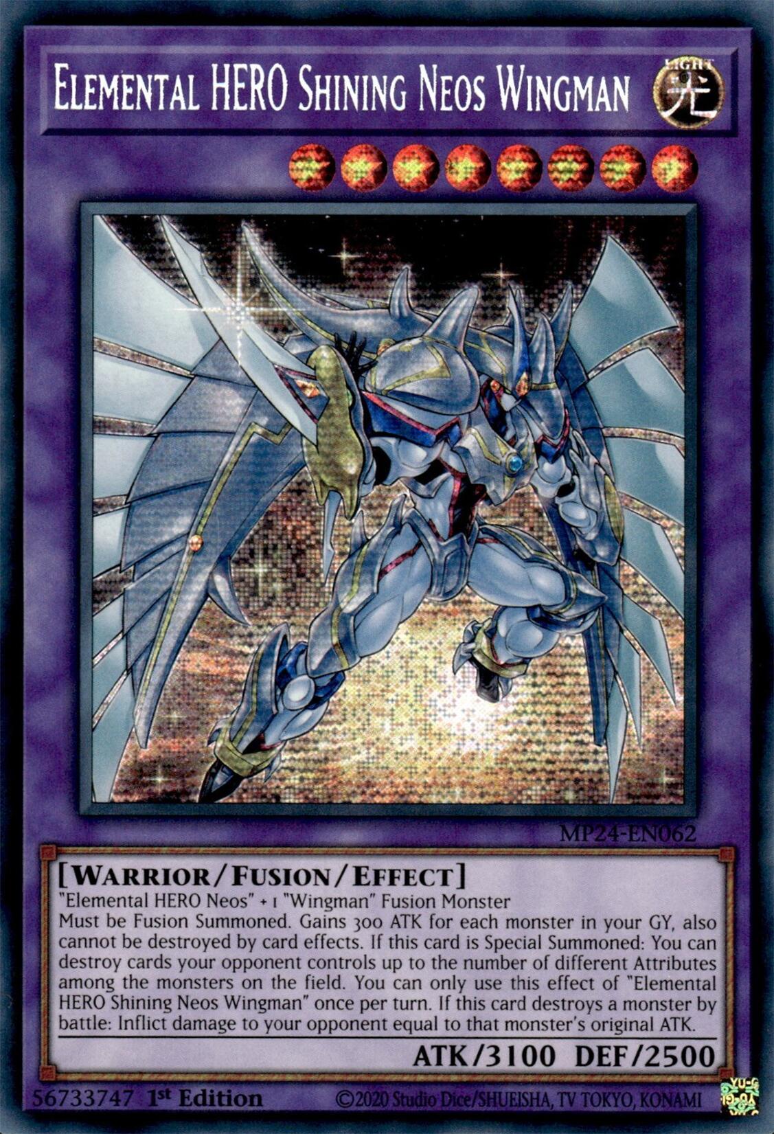 Elemental HERO Shining Neos Wingman [MP24-EN062] Prismatic Secret Rare