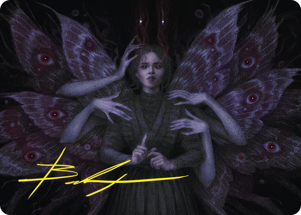 Demonic Counsel Art Card (7/54) (Gold-Stamped Signature) [Duskmourn: House of Horror Art Series]