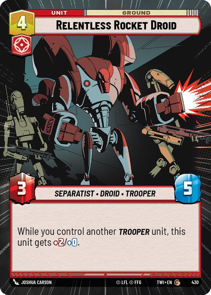 Relentless Rocket Droid (430) (Hyperspace) (430) [Twilight of the Republic]