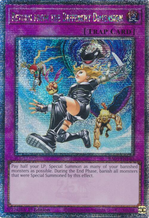 Return from the Different Dimension (Quarter Century Secret Rare) [RA03-EN140] Quarter Century Secret Rare