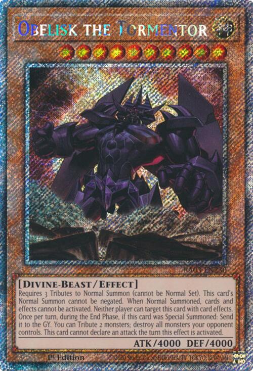 Obelisk the Tormentor (Platinum Secret Rare) [RA03-EN230] Platinum Secret Rare