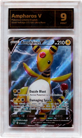2020 Pokemon Vivid Voltage - Ampharos V (#171) - Holo - TCG 9 Mint