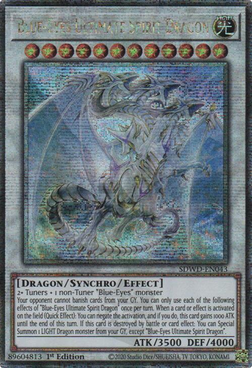 Blue-Eyes Ultimate Spirit Dragon (Quarter Century Secret Rare) [SDWD-EN043] Quarter Century Secret Rare