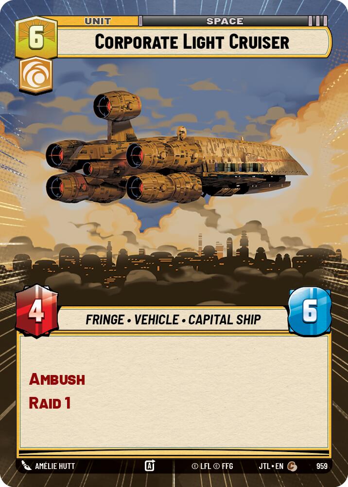 Corporate Light Cruiser (959) (Hyperspace Foil) (959) [Jump to Lightspeed]