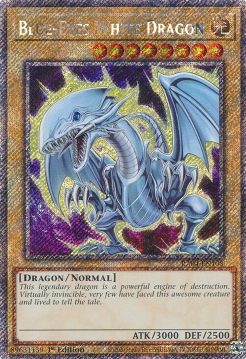 Blue-Eyes White Dragon (7th Art) [RA04-EN108] Platinum Secret Rare