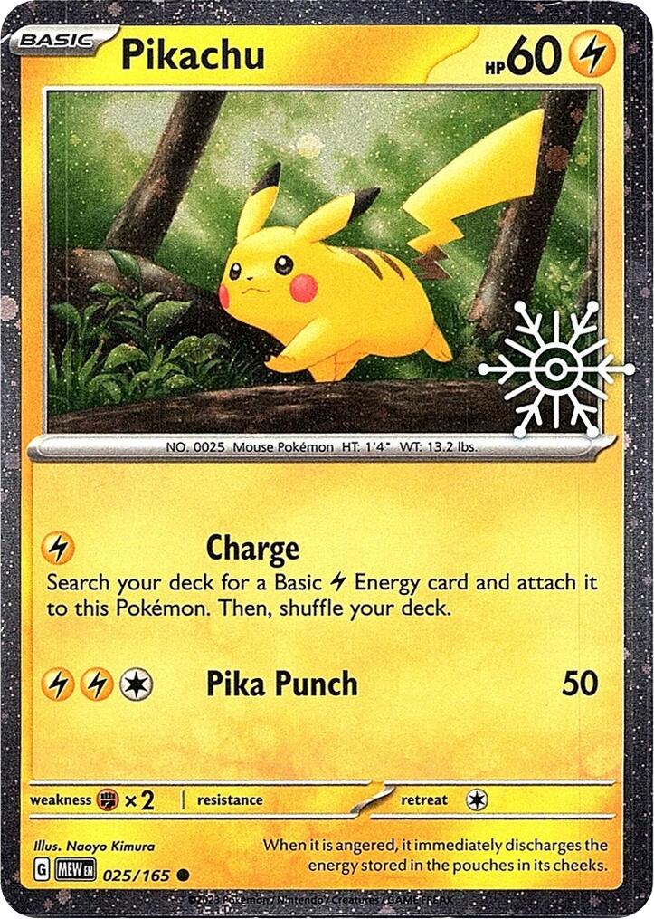 Pikachu (025/165) (Holoiday Calendar) [Miscellaneous Cards]