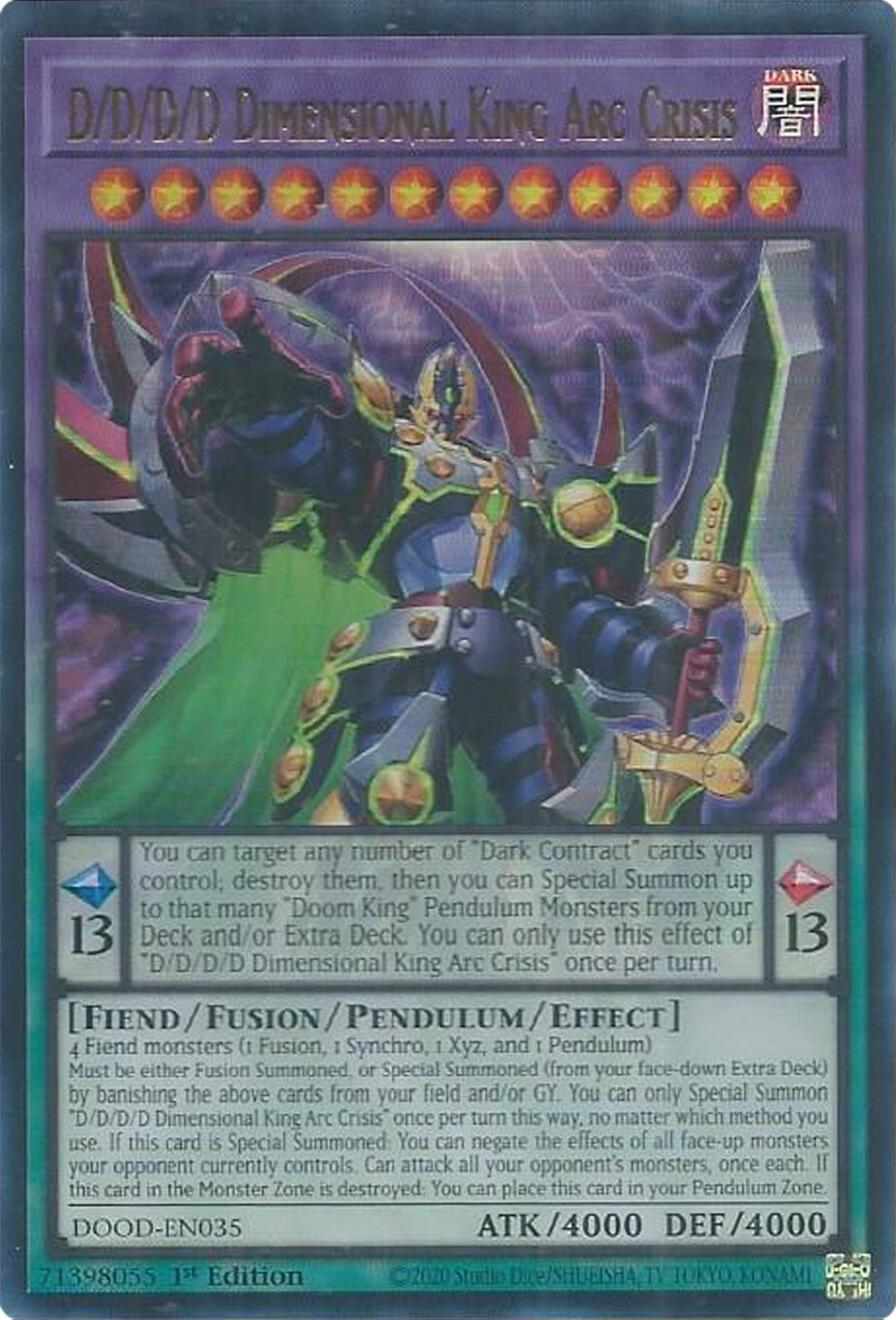 D/D/D/D Dimensional King Arc Crisis [DOOD-EN035] Ultra Rare