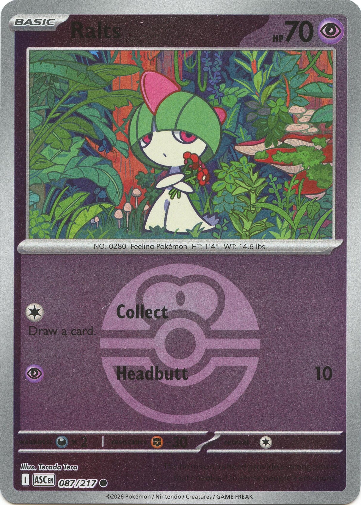 Ralts (087/217) (Love Ball) [Mega Evolution: Ascended Heroes]