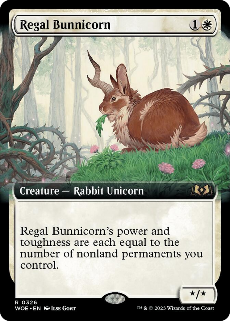 Regal Bunnicorn (Extended Art) [Wilds of Eldraine]