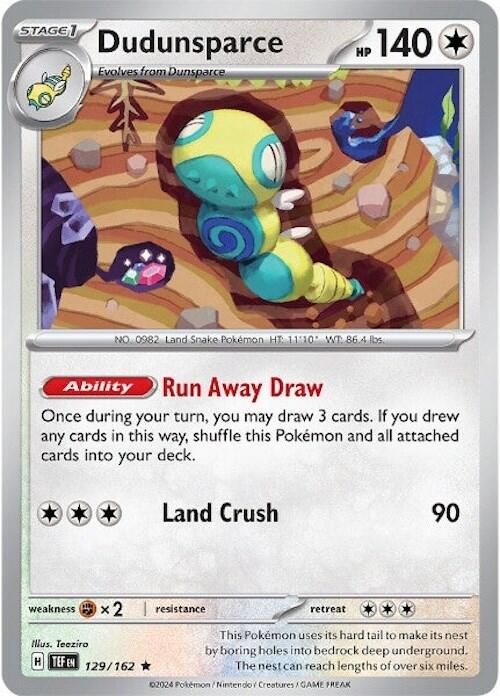 Dudunsparce (129/162) (Non-Holo) (Deck Exclusive) [Scarlet & Violet: Temporal Forces]