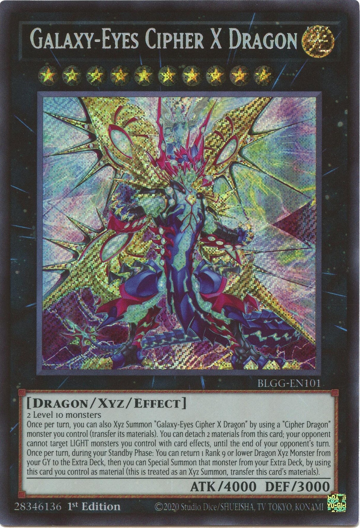 Galaxy-Eyes Cipher X Dragon [BLGG-EN101] Secret Rare