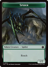 Spider // Beast Double-Sided Token [Foundations Commander Tokens]