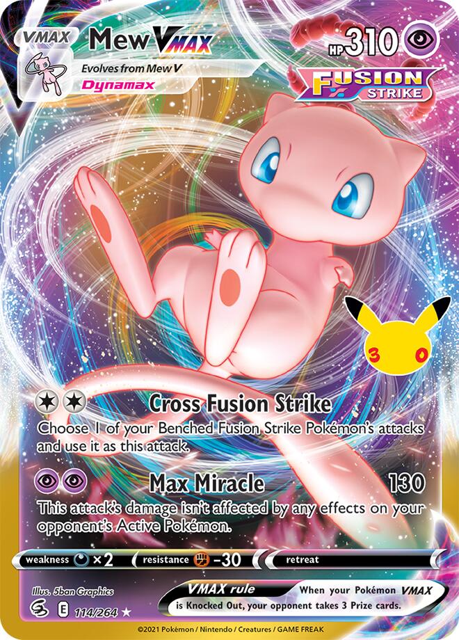 Mew VMAX (114/264) [Mega Evolution: 30th Celebration Classic Collection]
