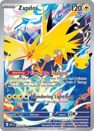 Zapdos (133/128) [Mega Evolution: 30th Celebration]