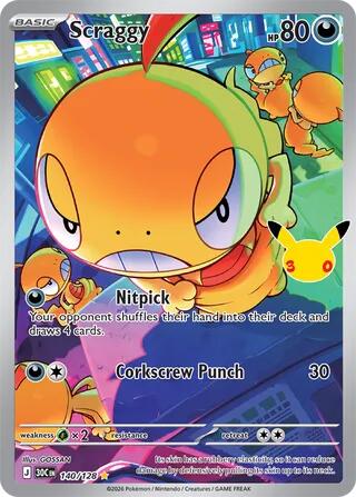 Scraggy (140/128) [Mega Evolution: 30th Celebration]