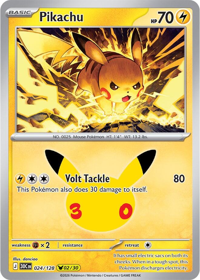 Pikachu (024/128) [Mega Evolution: 30th Celebration]