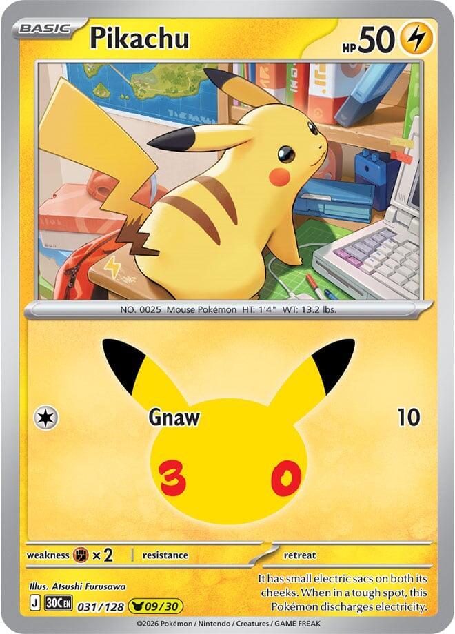 Pikachu (031/128) [Mega Evolution: 30th Celebration]