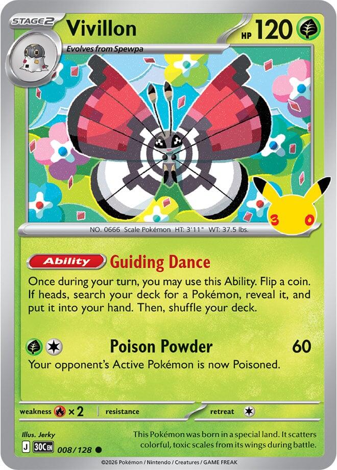 Vivillon (008/128) [Mega Evolution: 30th Celebration]