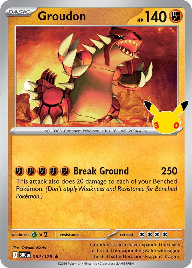 Groudon (082/128) [Mega Evolution: 30th Celebration]