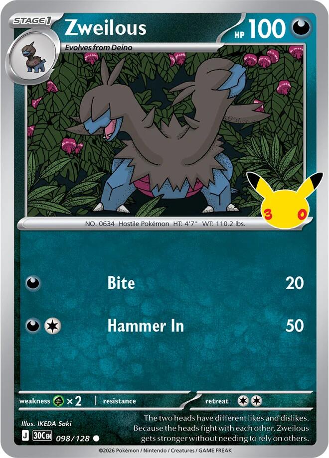 Zweilous (098/128) [Mega Evolution: 30th Celebration]