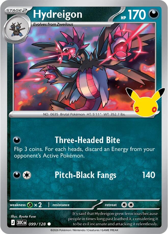 Hydreigon (099/128) [Mega Evolution: 30th Celebration]