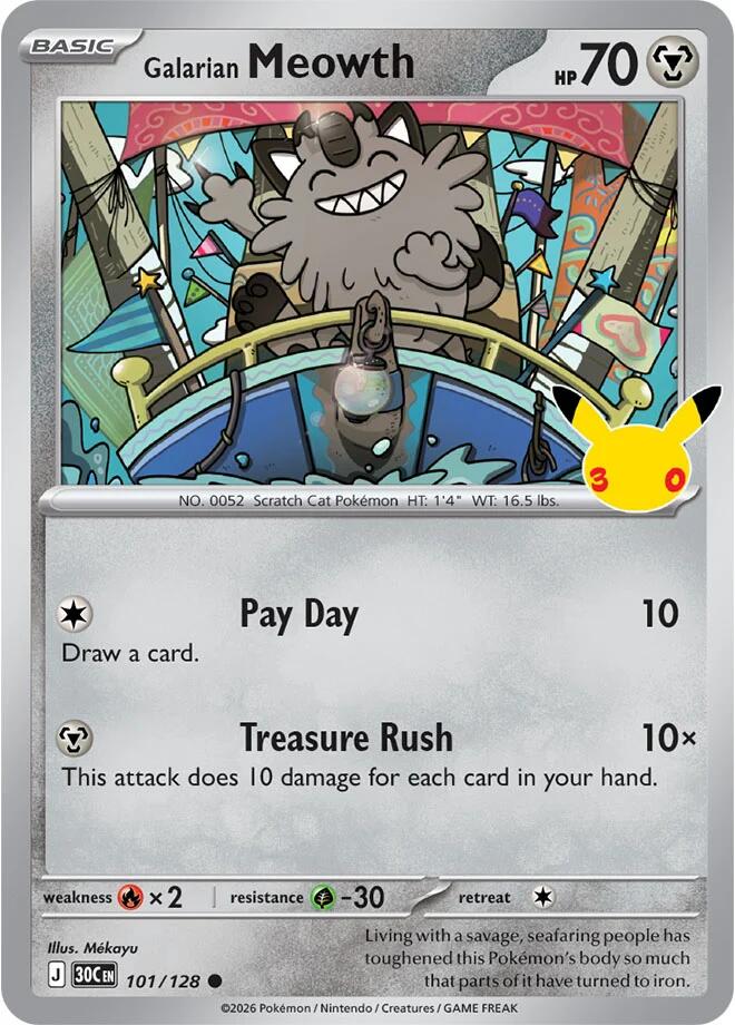 Galarian Meowth (101/128) [Mega Evolution: 30th Celebration]