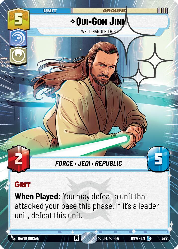 Qui-Gon Jinn - We'll Handle This (588) (Hyperspace Foil) (588) [Homeworlds]