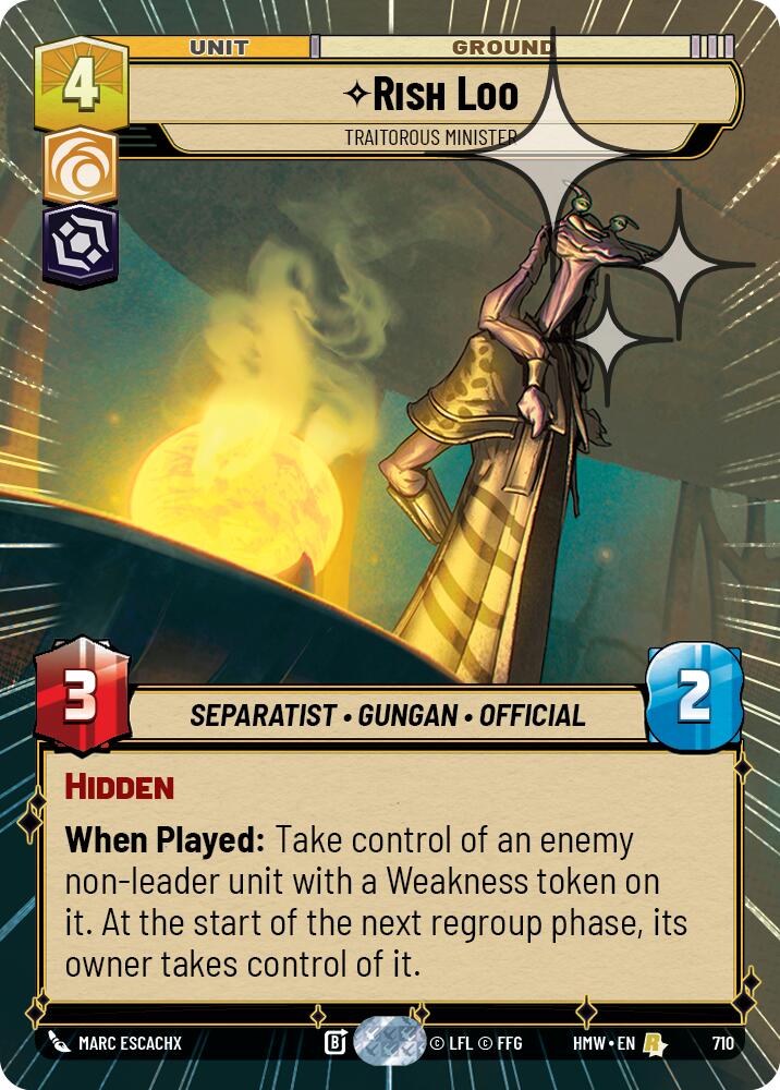 Rish Loo - Traitorous Minister (710) (Hyperspace Foil) (710) [Homeworlds]