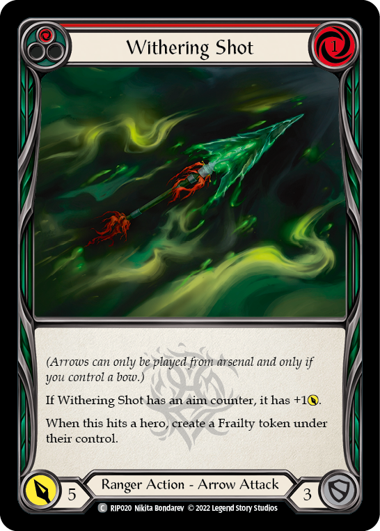 Withering Shot (Red) [RIP020] (Outsiders Riptide Blitz Deck)