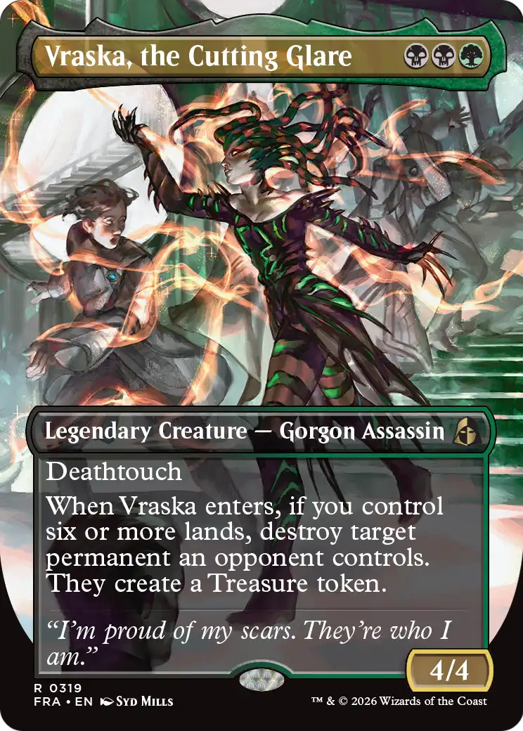 Vraska, the Cutting Glare (Borderless) [Reality Fracture]