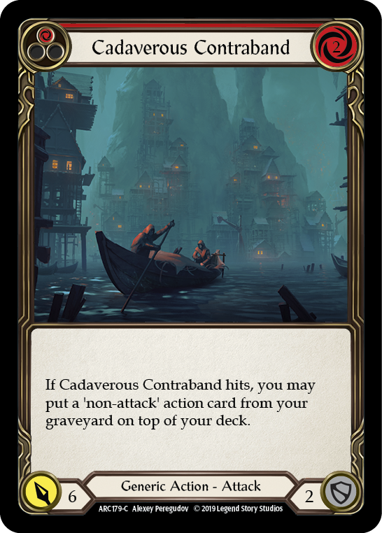 Cadaverous Contraband (Red) [ARC179-C] (Arcane Rising)  1st Edition Rainbow Foil