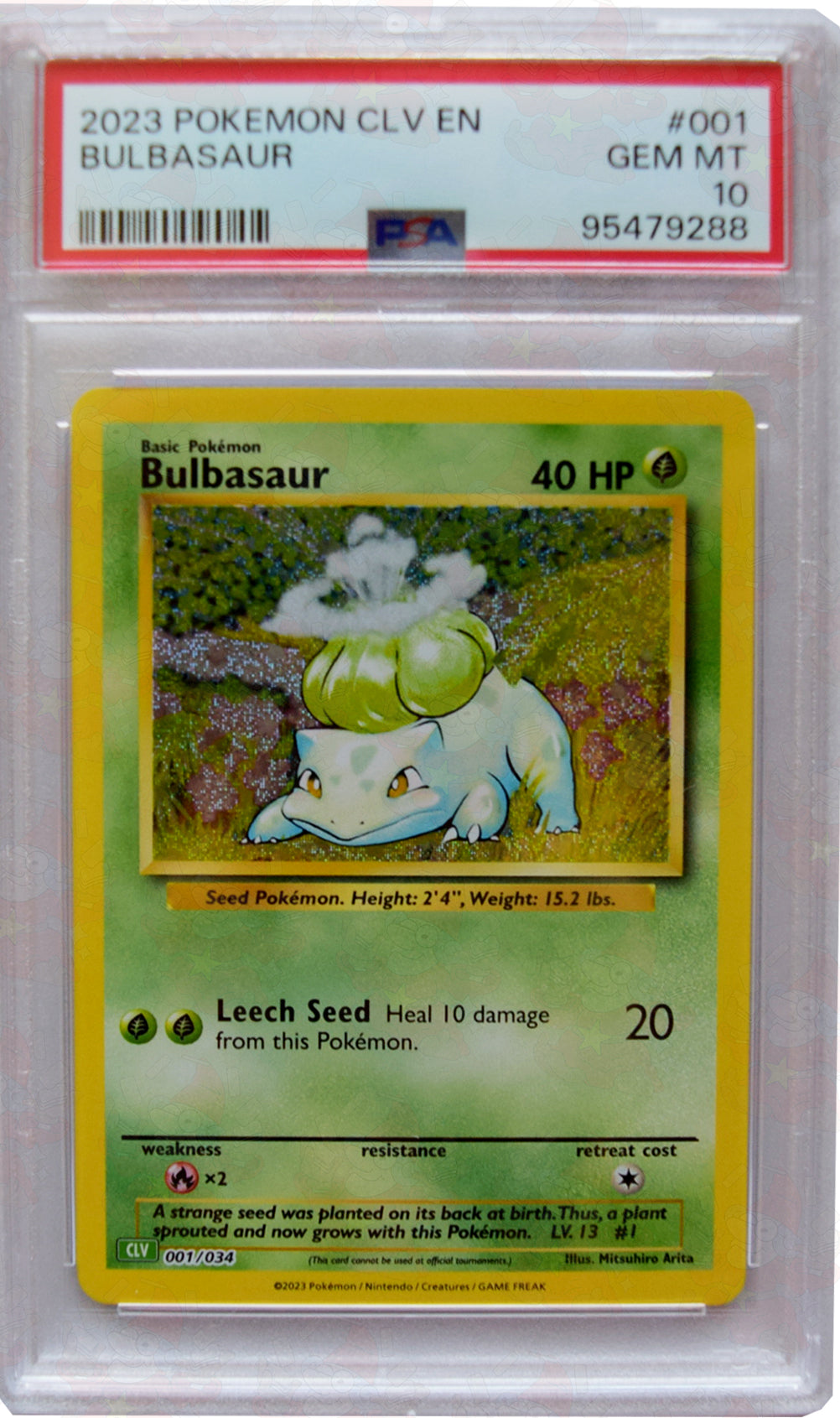 2023 Pokemon CLV EN - Bulbasaur (#001) - Holo - PSA 10 GEM MT