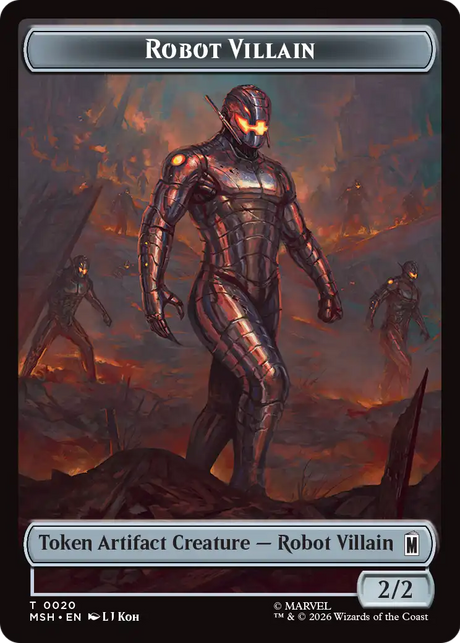 Soldier // Robot Villain Double-Sided Token [Marvel Super Heroes Tokens]