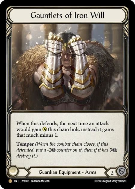 Gauntlets of Iron Will - Legendary - Heavy Hitters (Cold Foil)