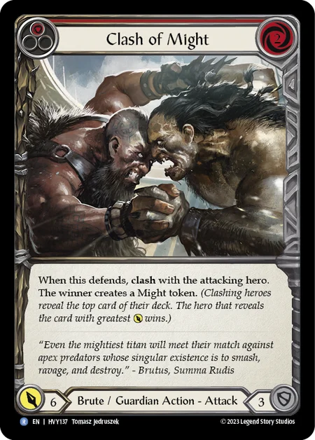 Clash of Might - Red - Heavy Hitters (Rainbow Foil)