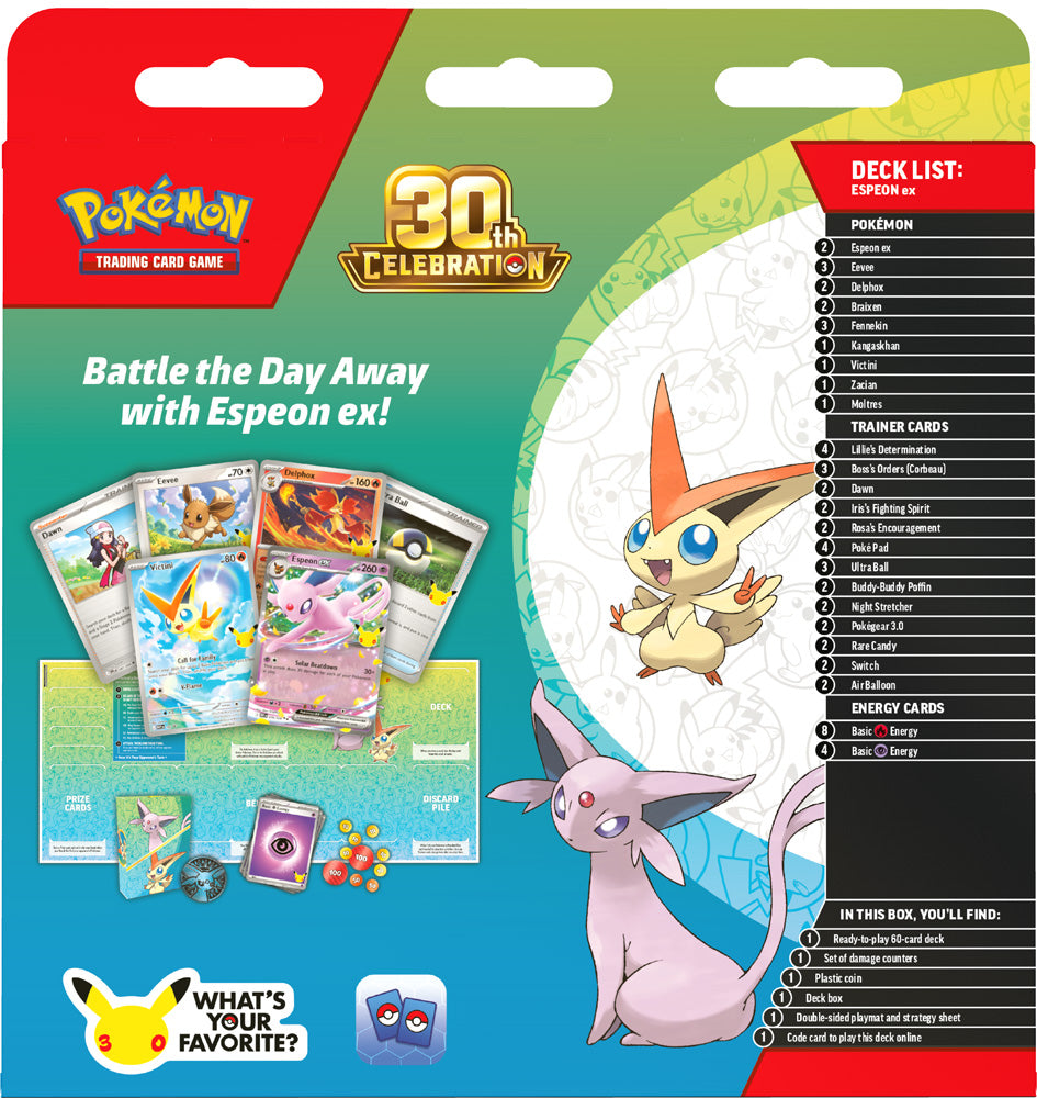 Pokémon TCG: 30th Celebration Battle Deck— Espeon ex / Umbreon ex