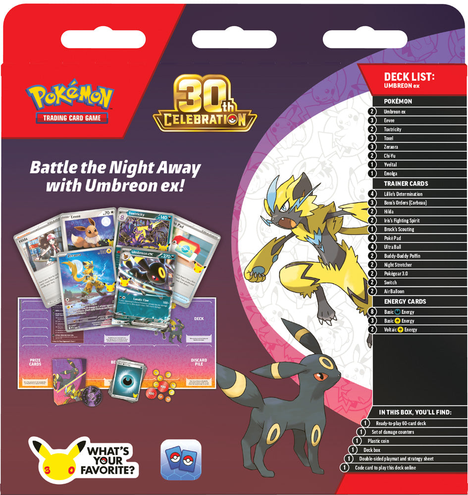 Pokémon TCG: 30th Celebration Battle Deck— Espeon ex / Umbreon ex