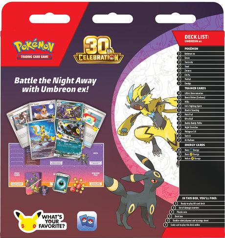Pokémon TCG: 30th Celebration Battle Deck— Espeon ex / Umbreon ex