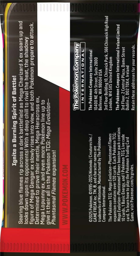 Pokémon TCG: Mega Evolution - Phantasmal Flames Booster Pack