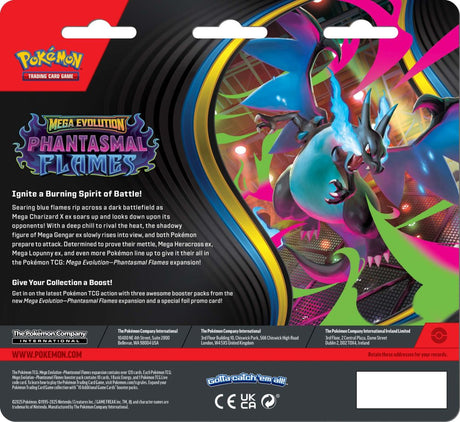 Pokémon TCG: Mega Evolution - Phantasmal Flames Three Booster Blister