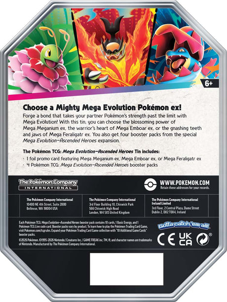Pokémon TCG: Mega Evolution - Ascended Heroes Tin