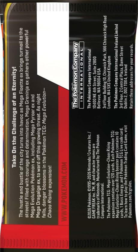 Pokémon TCG: Mega Evolution - Chaos Rising Booster Pack