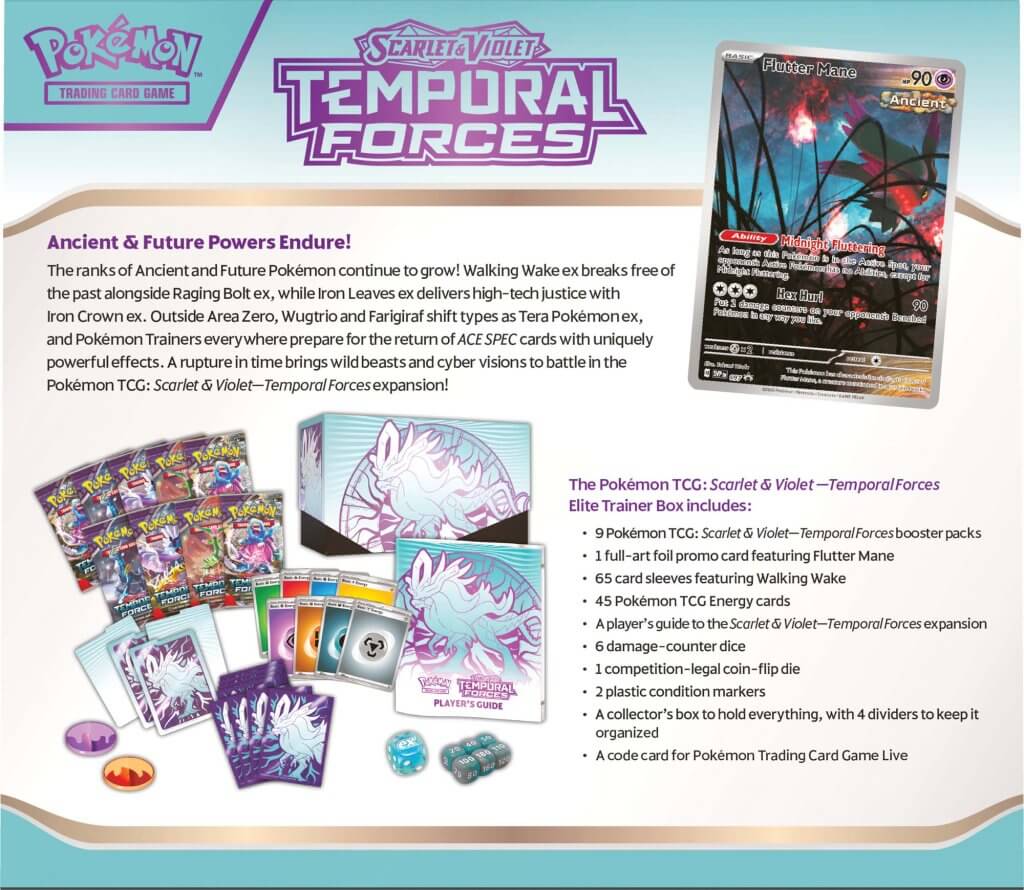 Pokémon TCG: Scarlet & Violet 5 Temporal Forces Elite Trainer Box